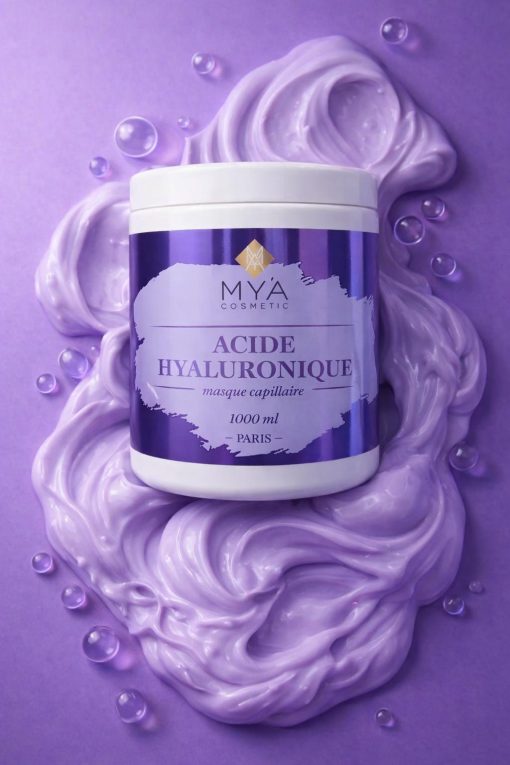Texture crème lilas du masque capillaire BTX à l'acide hyaluronique MYA COSMETIC