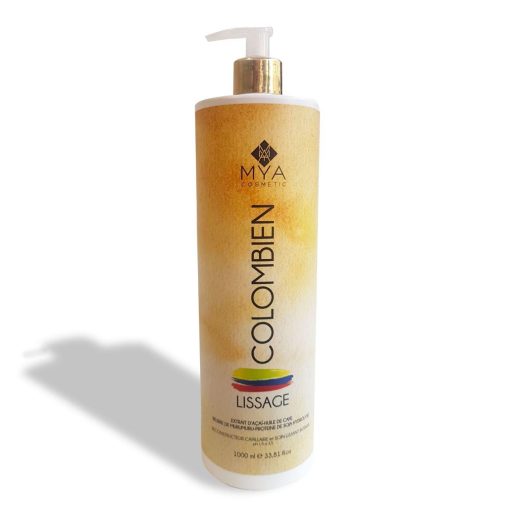Flacon Lissage Colombien MYA COSMETIC 1000 ml, vendu en lot de 12 pour les salons de coiffure