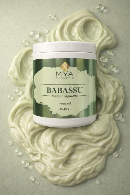 Texture crème vert tendre du masque capillaire BTX Babassu à l'huile de babassu MYA COSMETIC