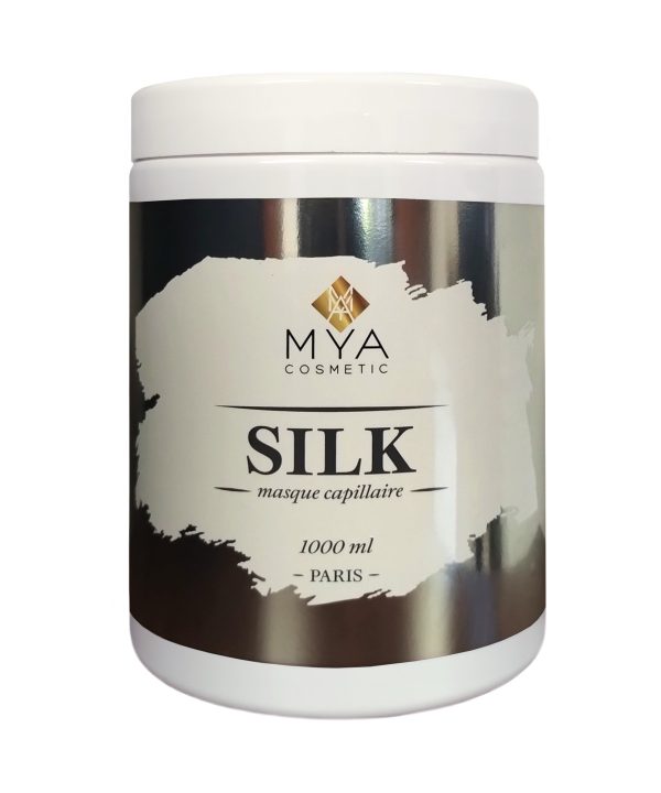 Masque BTX Silk MYA COSMETIC, pot de 1000 ml à étiquette argentée